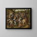 Tańczący na weselu na świeżym powietrzu - Pieter Brueghel młodszy — oprawiony obraz na ścianie