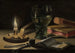 Martwa natura z zapaloną świecą - Pieter Claesz — widok dzieła