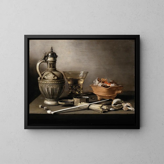 Pieter Claesz - Still Life with a Stoneware Jug Berkemeyer and Smoking Utensils.webp