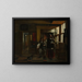 Wnętrza z młodym parą - Pieter de Hooch — oprawiony obraz na ścianie