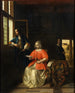 wnętrza z młodą kobietą czytającą list - Pieter de Hooch — widok dzieła