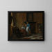 Czas na relaks w eleganckiej ramie - Pieter de Hooch — oprawiony obraz na ścianie