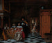 Portret rodziny grającej na muzyce - Pieter de Hooch — widok dzieła