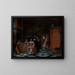 Portret rodziny grającej na muzyce - Pieter de Hooch — oprawiony obraz na ścianie