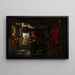 Sprzedawca szparagów - Pieter de Hooch — oprawiony obraz na ścianie