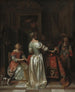La Salutation - Pieter de Hooch — widok dzieła