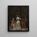 La Salutation - Pieter de Hooch — oprawiony obraz na ścianie