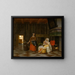 Kobieta i dziecko z służącą - Pieter de Hooch — oprawiony obraz na ścianie