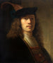 Portret mężczyzny w czapce z piórami - Pieter Hermansz Verelst — widok dzieła