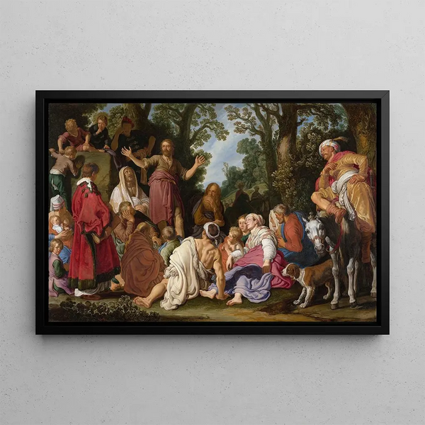 Święty Jan Chrzciciel głoszący - Pieter Lastman — oprawiony obraz na ścianie