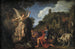Anioł Rafał żegna się ze starcem Tobiaszem i jego synem Tobiaszem - Pieter Lastman — widok dzieła
