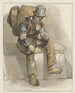 siedzącego kolportera - Pieter Marinus van de Laar — widok dzieła