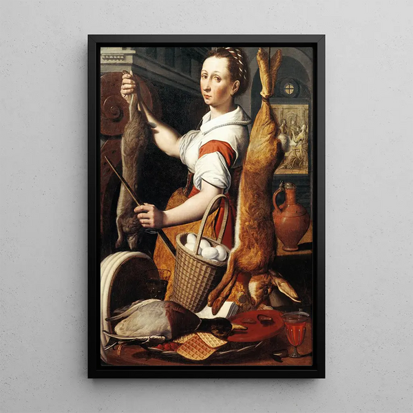 Servante de cuisine - Pieter Pietersz — oprawiony obraz na ścianie