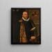 Portret Mattheusa Augustijnsz. Steyna, doradcy w Kolegium Marynarki Wojennej Północnego Dystryktu w Dokkum - Pieter Pietersz. — oprawiony obraz na ścianie