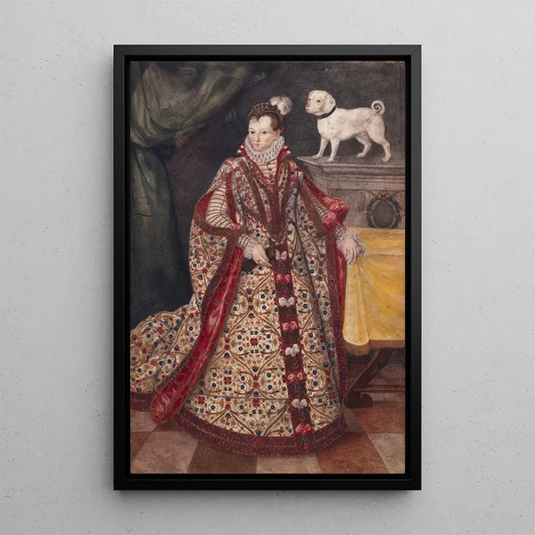 portret kobiety morawskiej - Pieter Pietersz le Jeune — oprawiony obraz na ścianie
