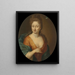 portret kobiety, być może Elisabeth Hollaer, żona Theodorus Rijswijk - Pieter van der Werff — oprawiony obraz na ścianie