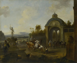 Pieter Wouwerman - Hunting Party at a Fountain.webp