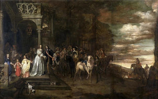 Pieter van Anraedt - The Leavetaking of Captain Hendrik de Sandra sent off by his Wife and Children.webp