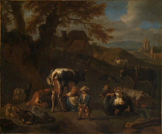Scena pasterzy - Pieter van Bloemen — widok dzieła