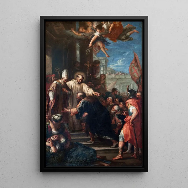 La cessation du schisme d'Anaclet - Pietro Antonio de Pietri — oprawiony obraz na ścianie