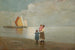 na plaży - Pietro Fragiacomo — widok dzieła