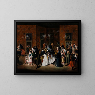 Le Ridotto - Pietro Longhi — oprawiony obraz na ścianie