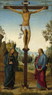 Ukrzyżowania z dziewicą, świętym Janem, świętym Hieronimem i świętą Marią Magdaleną - Pietro Perugino — widok dzieła