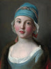 Portret młodej rosyjskiej dziewczyny w niebieskiej sukni - Pietro Rotari — widok dzieła