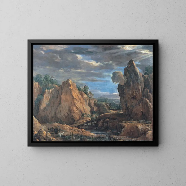 Les mines d'alun de Tolfa - Pietro da Cortona — oprawiony obraz na ścianie