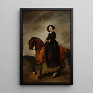 Piotr Michaowski - Portrait of Celina artists daughter on horseback.webp