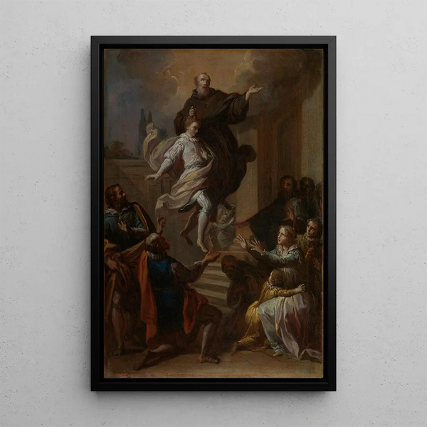 Cud św. Józefa z Cupertino 1603-1663 - Placido Costanzi — oprawiony obraz na ścianie