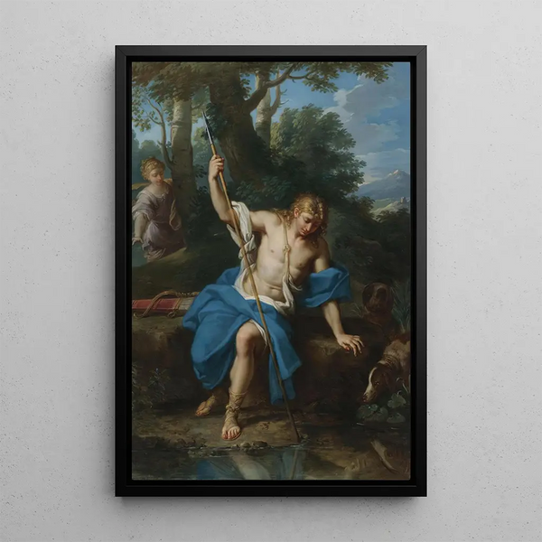 Narcisse et Écho - Placido Costanzi — oprawiony obraz na ścianie