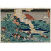 Poemat Kakinomoto no Hitomaro, z serii Sto wierszy sto poetów wyjaśnionych przez starą nianię - Katsushika Hokusai