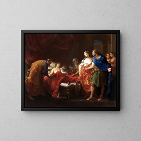 Antiochus i Stratonice - Pompeo Batoni — oprawiony obraz na ścianie