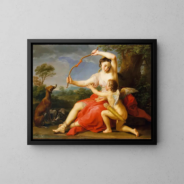 Diane i Kupidyn - Pompeo Batoni — oprawiony obraz na ścianie