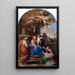 La Vierge à l'Enfant avec les saints Joseph, Zacharie et Élisabeth et le petit Saint Jean - Pompeo Batoni — oprawiony obraz na ścianie