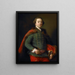 Portret Johna Woodyeare'a - Pompeo Batoni — oprawiony obraz na ścianie