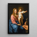 La Vierge à l'Enfant avec le petit Saint Jean-Baptiste - Pompeo Batoni — oprawiony obraz na ścianie