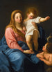 La Vierge à l'Enfant avec le petit Saint Jean-Baptiste - Pompeo Batoni — widok dzieła