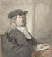 portret mężczyzny z kapeluszem i siwą peruką zwróconym w prawo, prawdopodobnie z lat 1720–1792 - Aert Schouman — widok dzieła