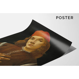 Portrait d'un jeune - Sandro Botticelli | Reproduction Tableau Décoration murale affiche copie