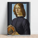 Reprodukcja obrazu Portret młodego mężczyzny trzymającego medalion - Sandro Botticelli