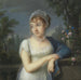 Portret kobiety przy balustradzie - Jean-Baptiste-Jacques Augustin — aranżacja we wnętrzu