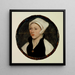 Portret młodej kobiety z białą fryzurą - Hans Holbein młodszy — prezentacja dzieła na ścianie