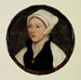 Portret młodej kobiety z białą fryzurą - Hans Holbein młodszy — aranżacja we wnętrzu