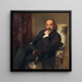Portret producenta wełny owczej Emila Schwarza 1863-1939 na fotelu - John Quincy Adams — oprawiony obraz na ścianie
