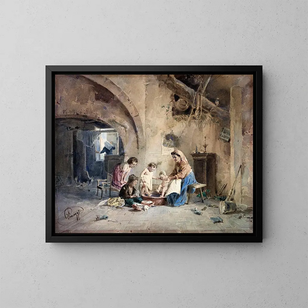 Le Bain - Le Caravage — oprawiony obraz na ścianie
