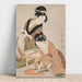 Reprodukcja obrazu Przygotowanie surowej ryby - Kitagawa Utamaro
