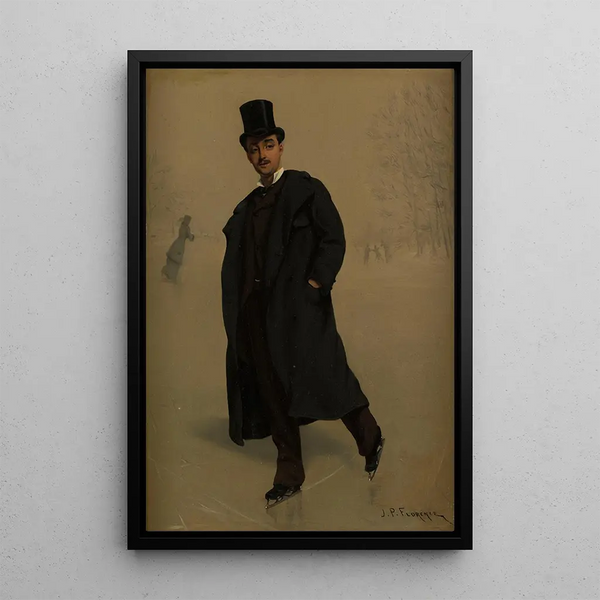 Patineur au bois de Boulogne - Prosper-Joseph Florence — oprawiony obraz na ścianie