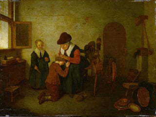 Quirijn Van Brekelenkam - A Woman Deloused A Boy.webp
